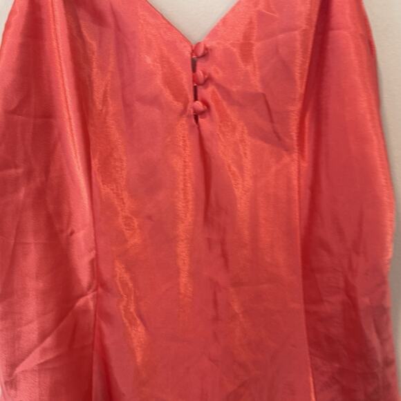 Vintage Victoria's Secret Gold Label Red Chemise Slip Dress M Xx1369 - Picture 4 of 9